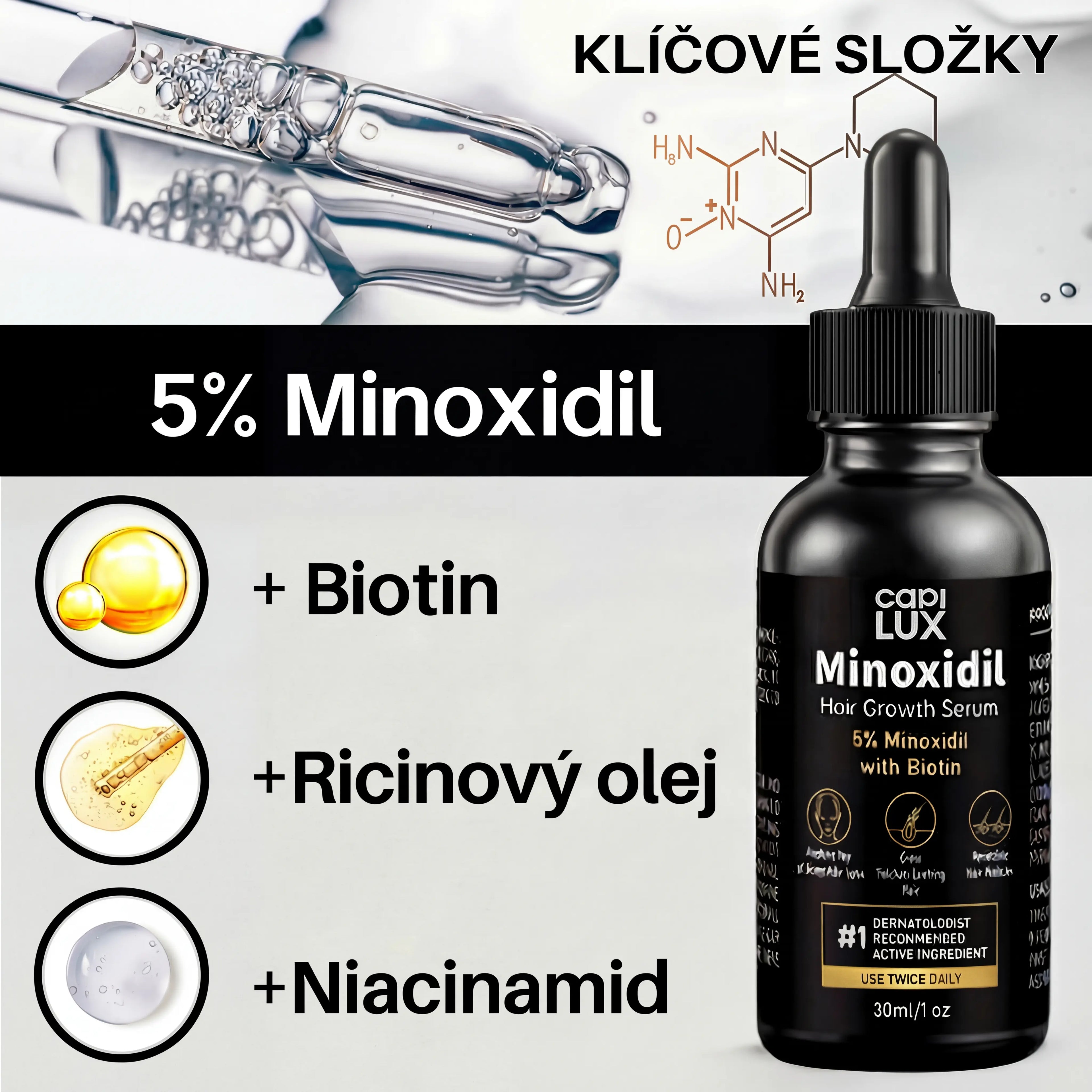 Sérum proti vypadávání vlasů a pro růst vlasů